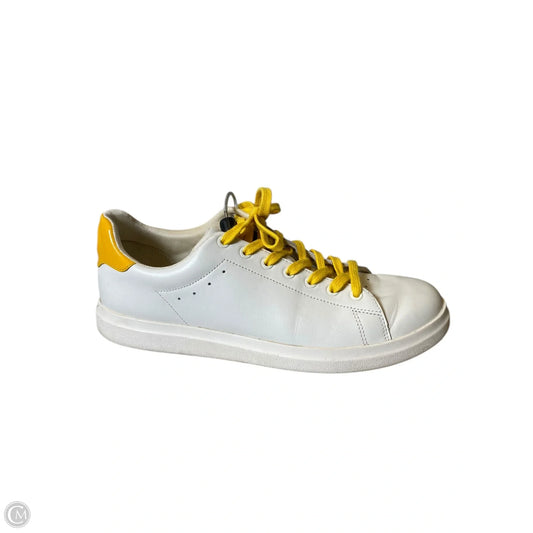 Shoes Designer By Tory Burch In White & Yellow, Size: 10