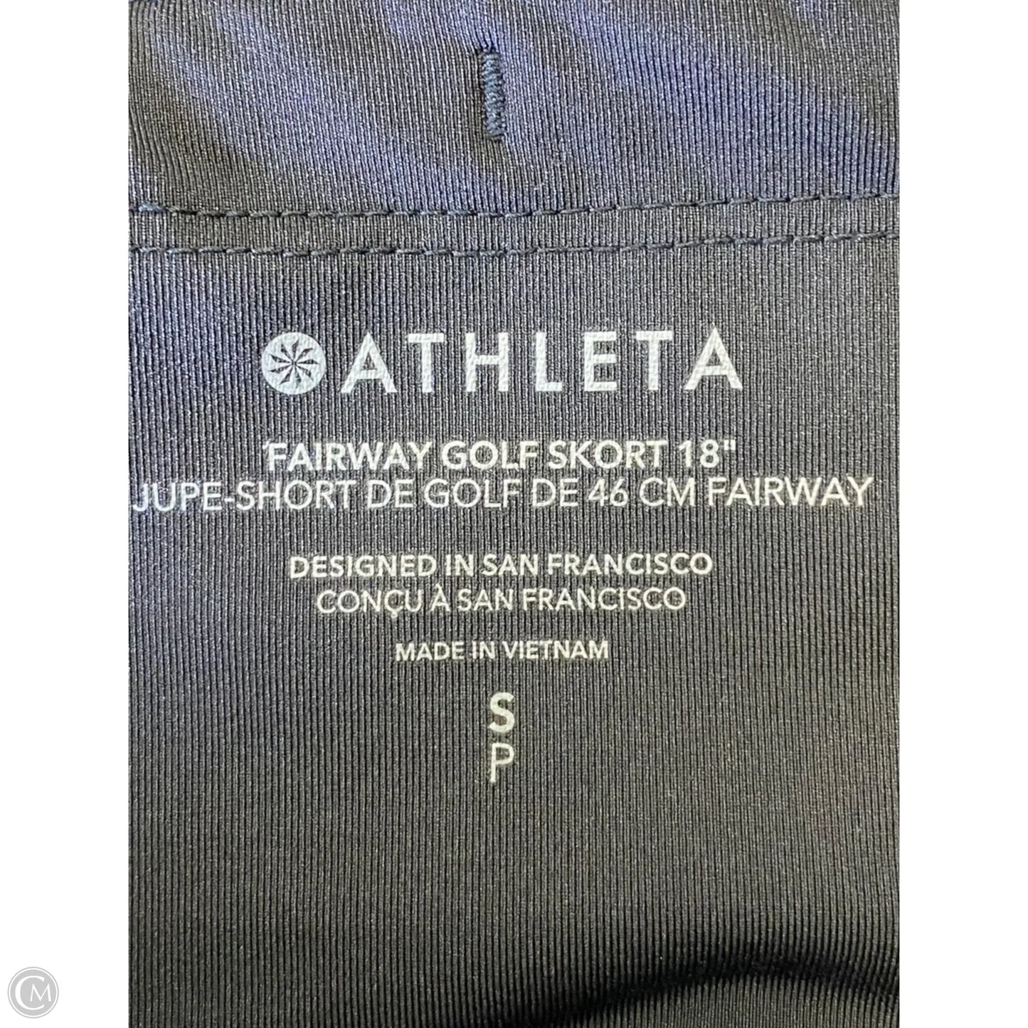 Athletic Skort By Athleta In Black, Size: S