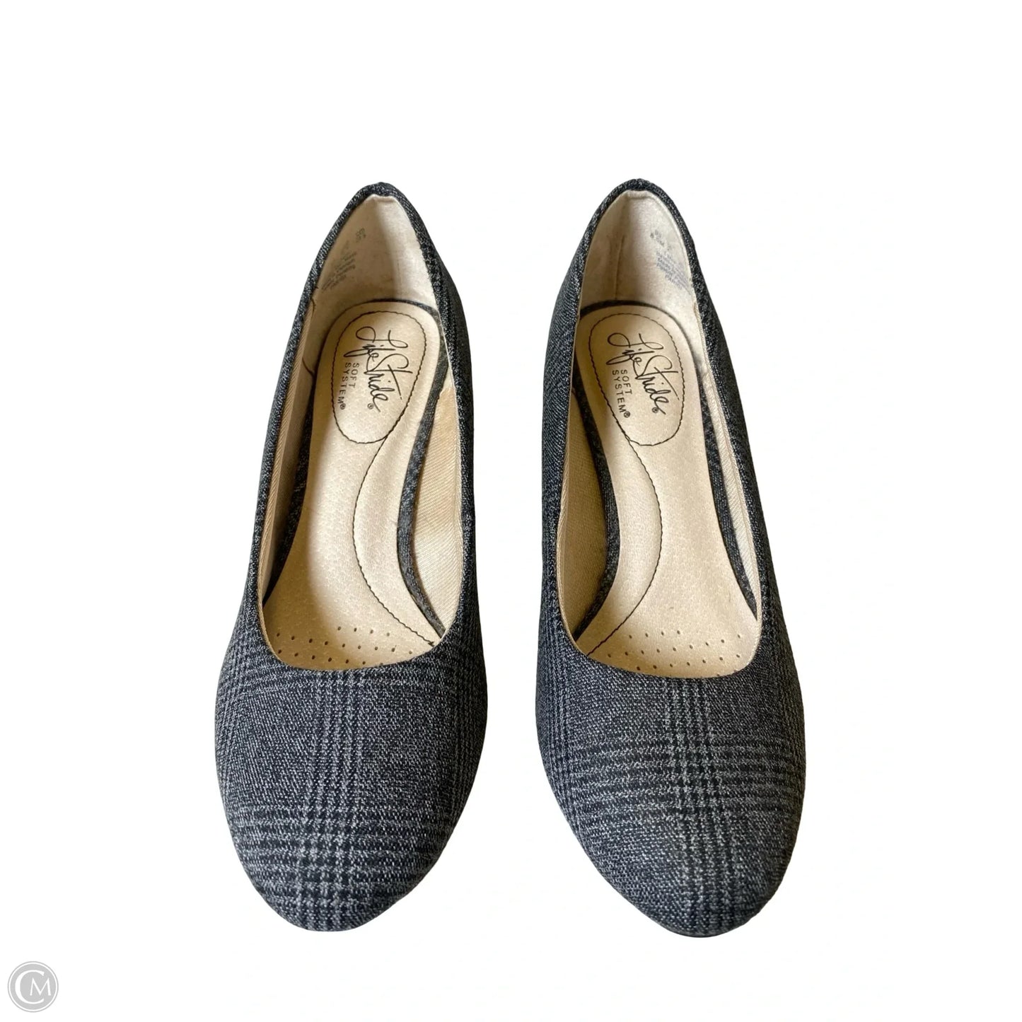 Shoes Heels Kitten By Life Stride In Grey, Size: 6.5