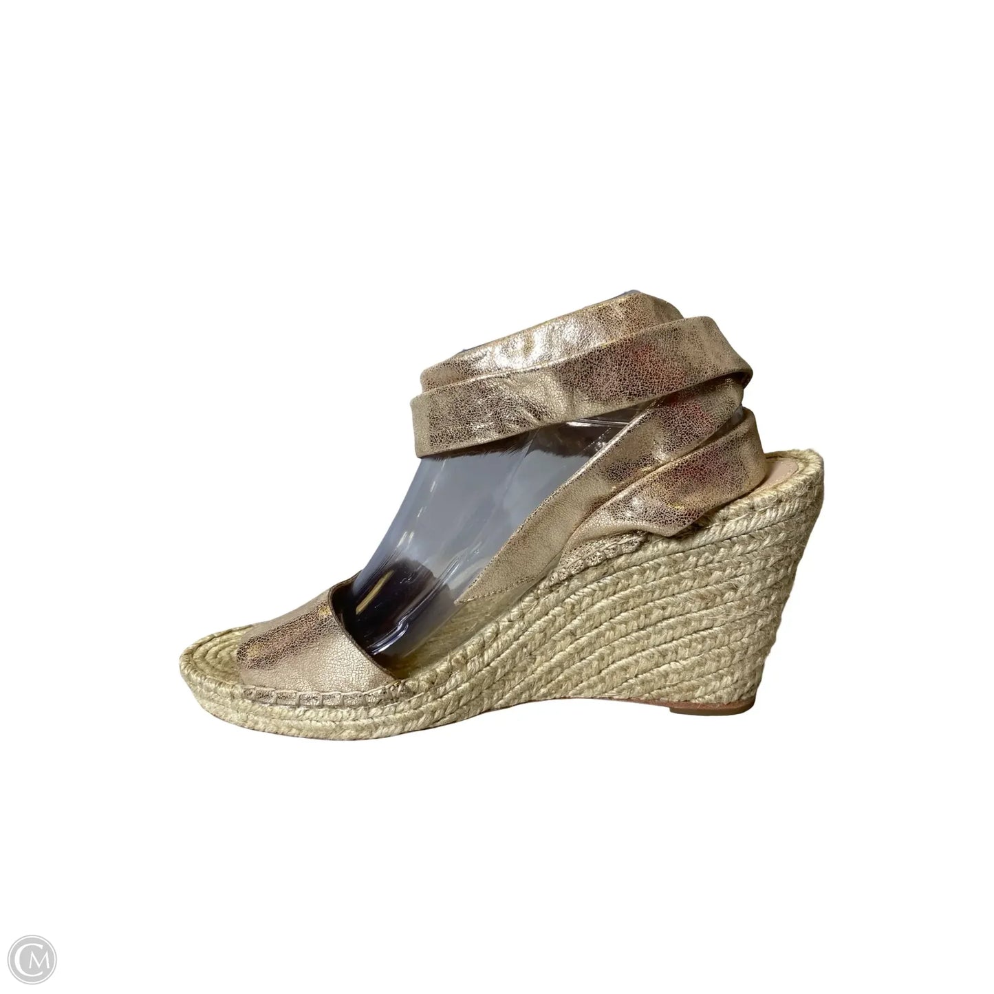 Shoes Heels Wedge By Clothes Mentor In Rose Gold, Size: 11