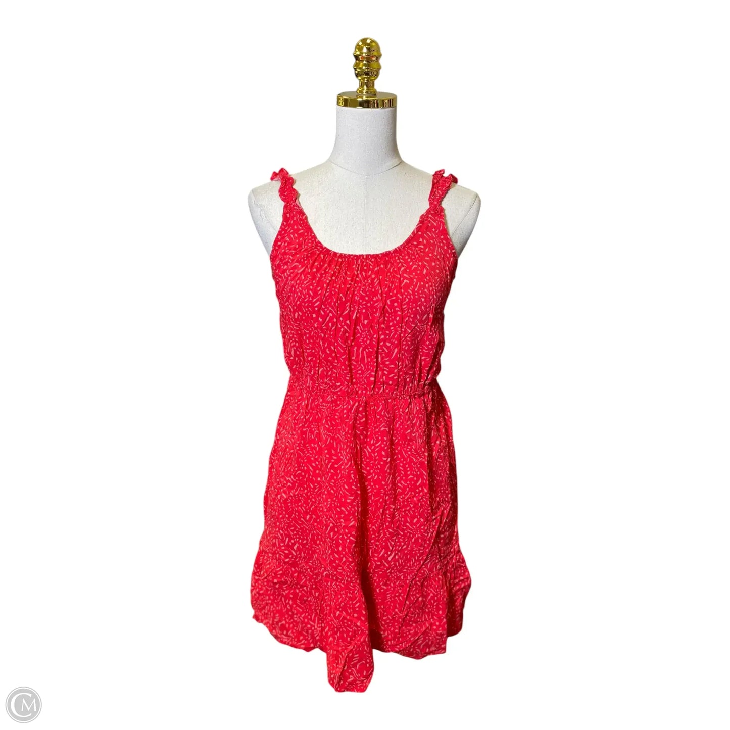 Dress Casual Midi By Banana Republic In Red & White, Size: S