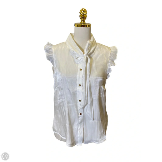 Blouse Sleeveless By Draper James In White, Size: M