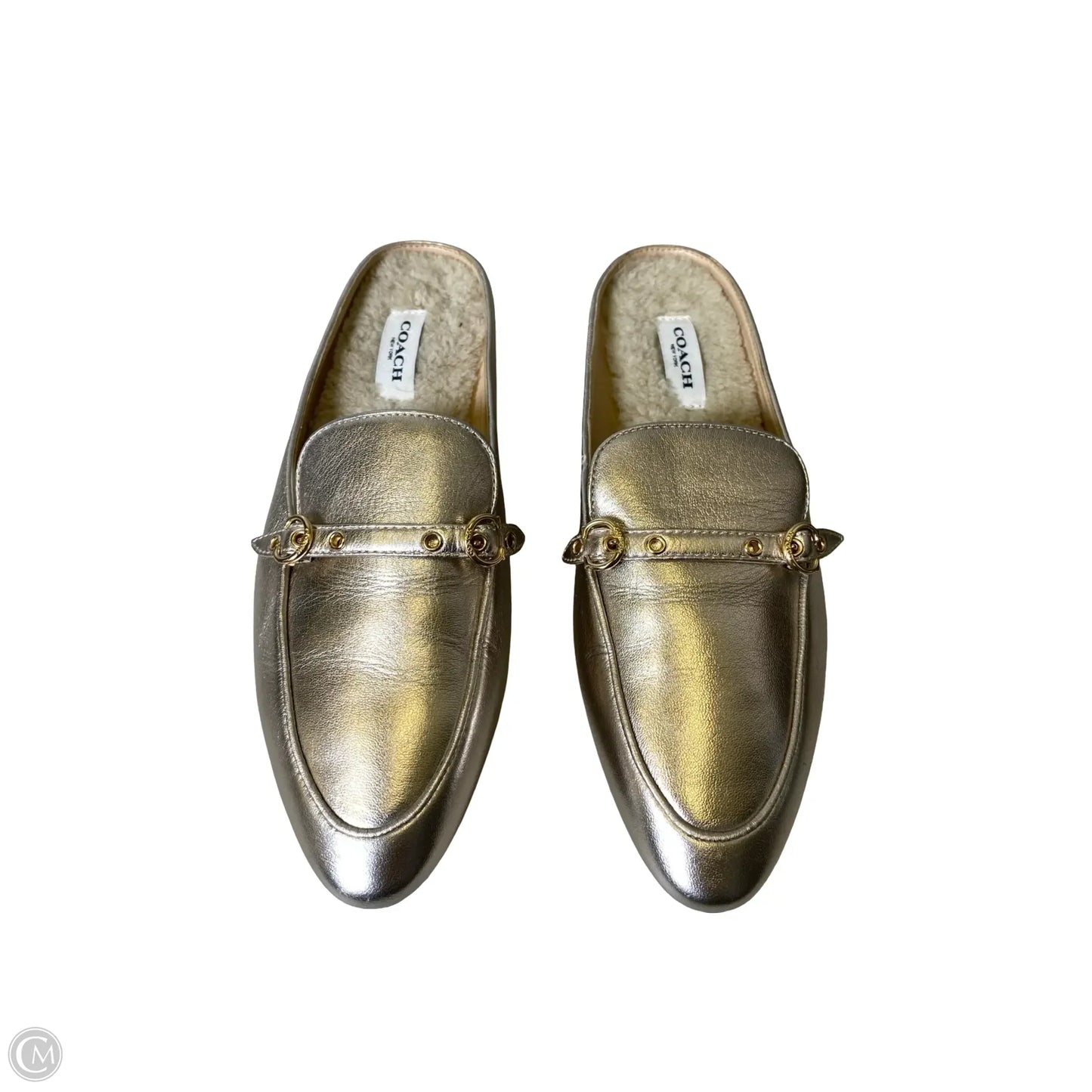 Shoes Designer By Coach In Gold, Size: 6