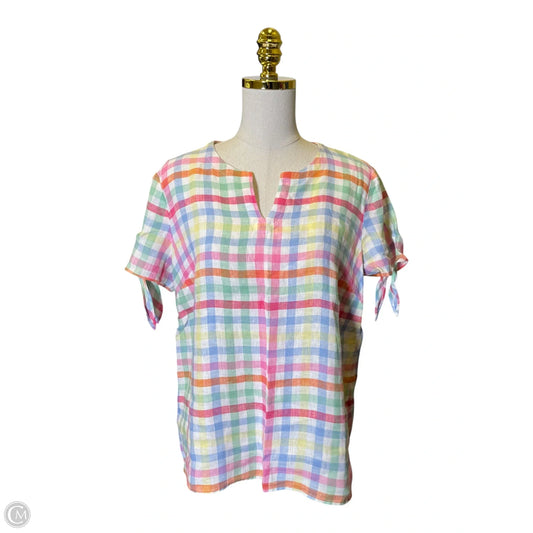 Top Short Sleeve By Talbots In Multi-colored, Size: L