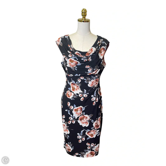 Dress Casual Midi By Connected Apparel In Floral Print, Size: 12