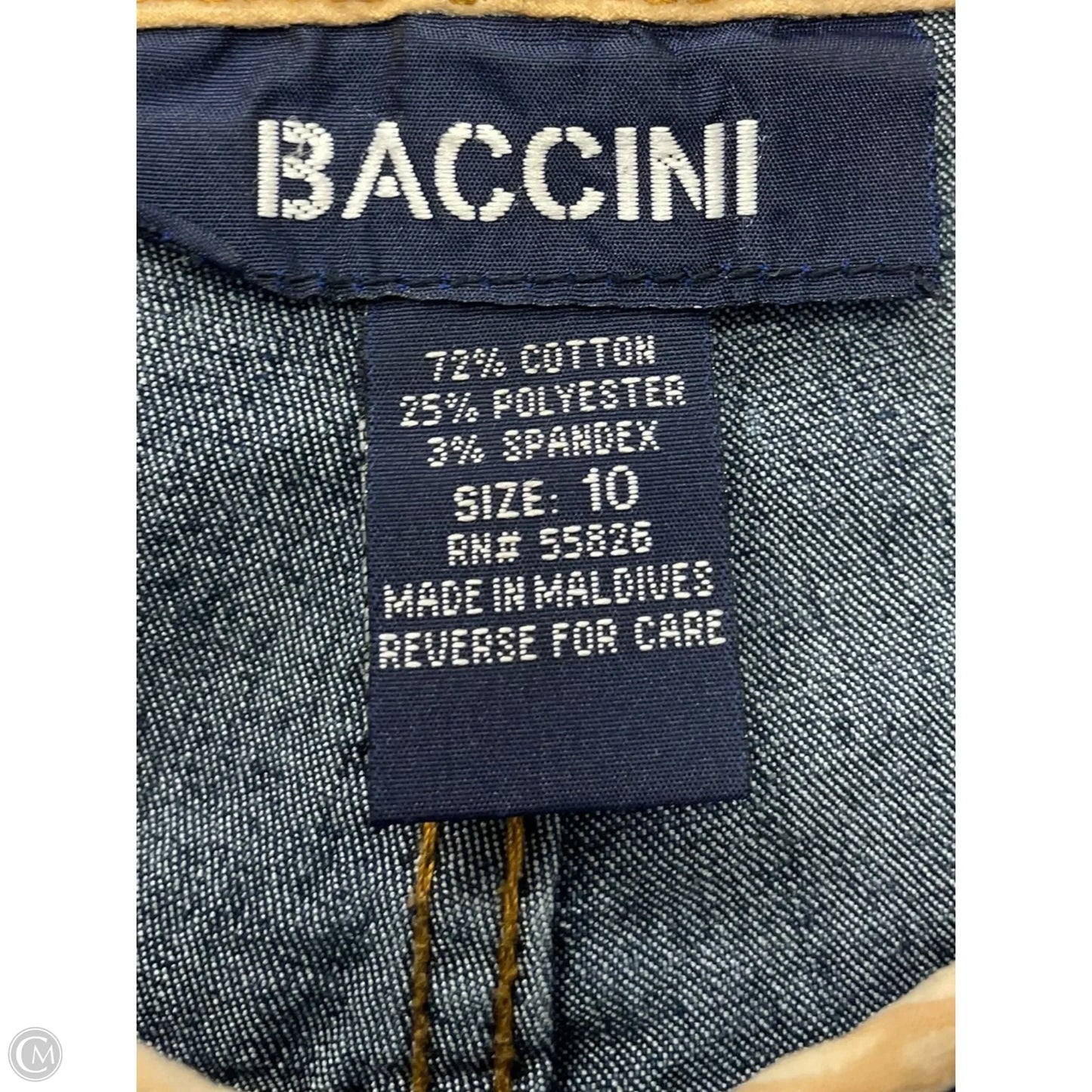 Jeans Wide Leg By Baccini In Blue & Tan, Size: 10