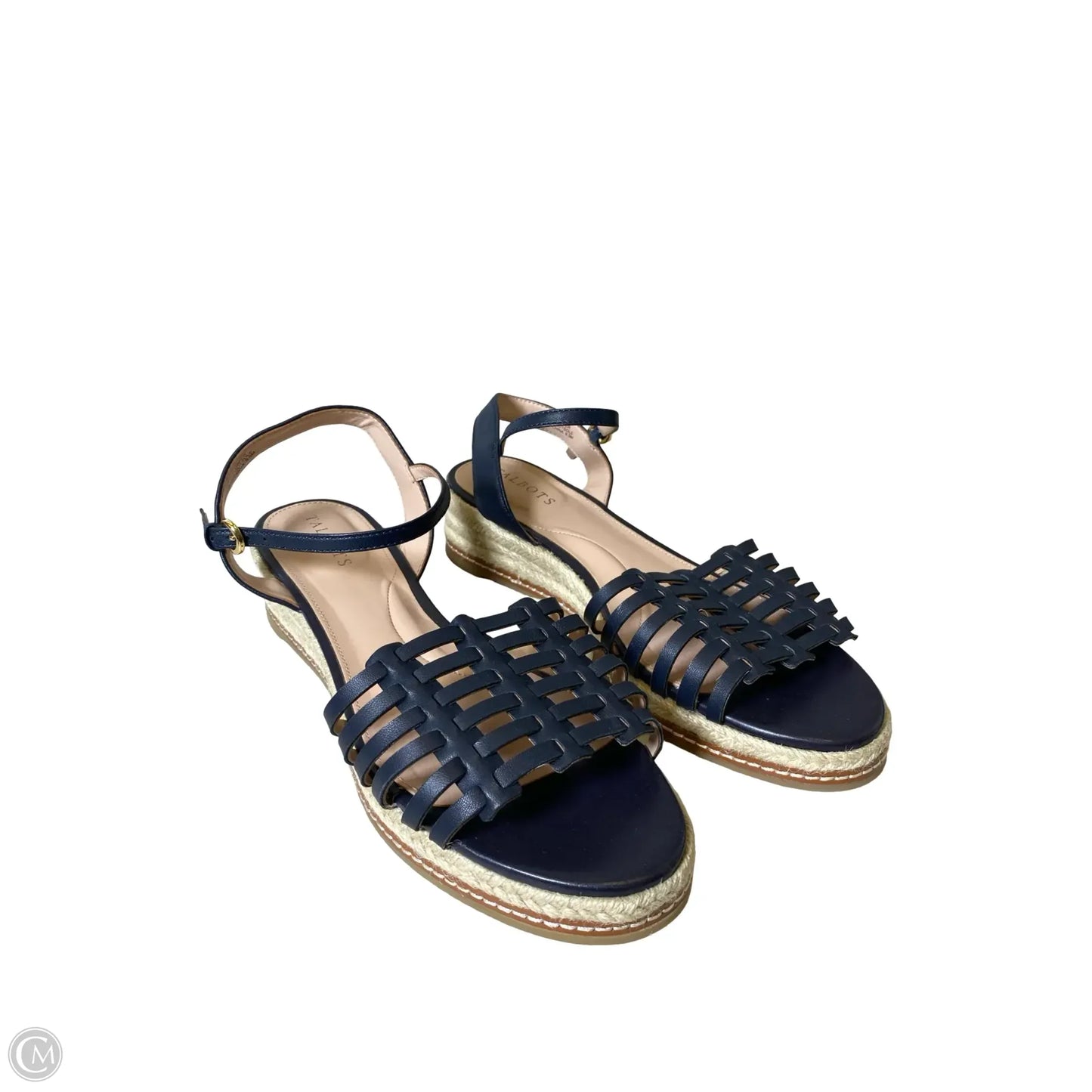 Sandals Heels Platform By Talbots In Black & Tan, Size: 8.5