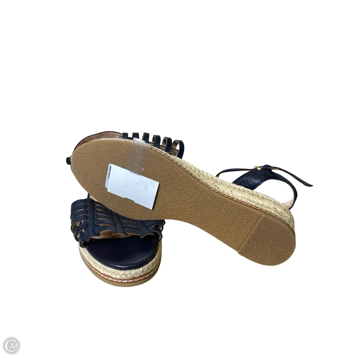 Sandals Heels Platform By Talbots In Black & Tan, Size: 8.5