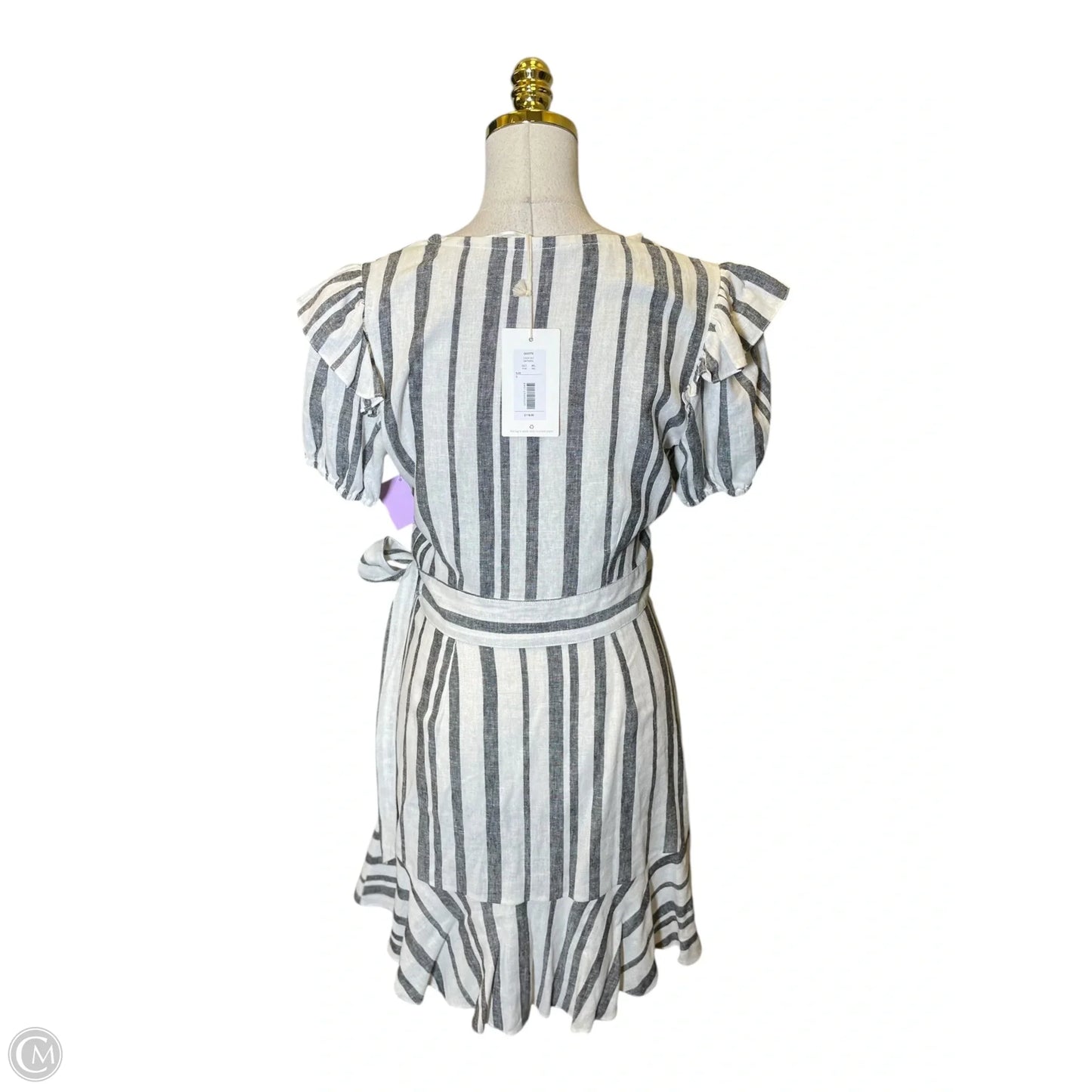 Dress Casual Midi By Clothes Mentor In Black & Grey, Size: S