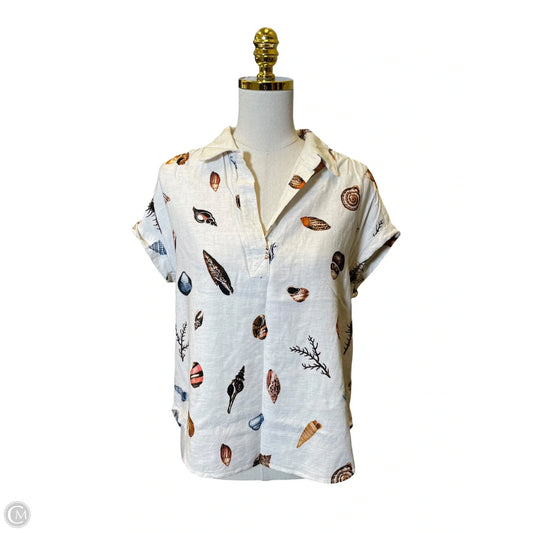 Blouse Short Sleeve By Jane And Delancey In Multi-colored, Size: M