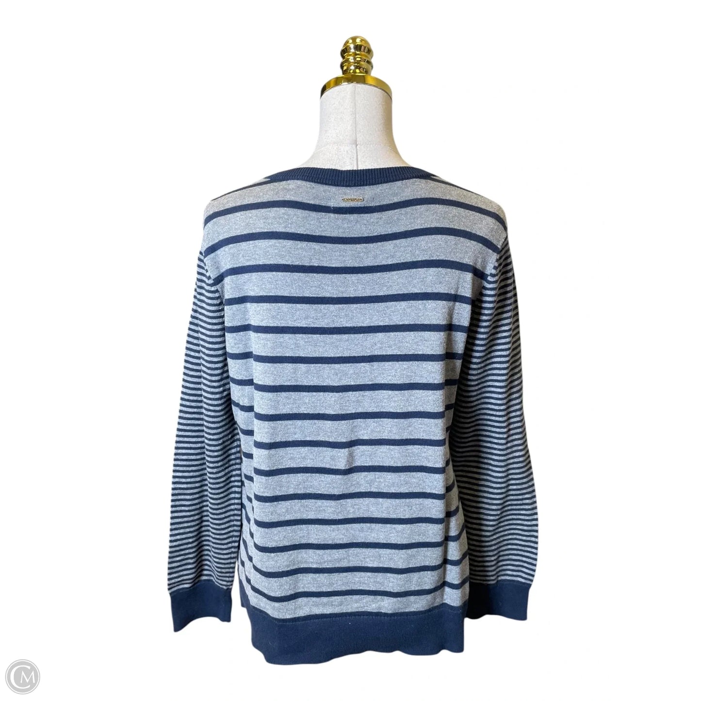 Sweater By Nautica In Blue & Grey, Size: L