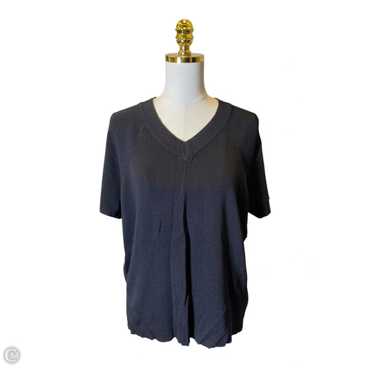Sweater Short Sleeve By Laura Ashley In Black, Size: Xl