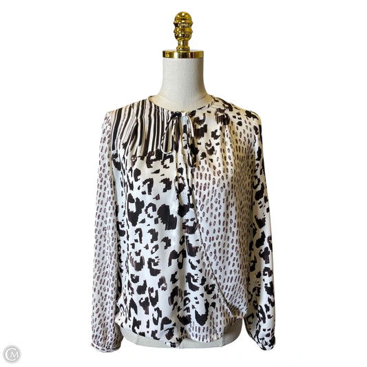 Blouse Long Sleeve By Cabi In Multi-colored, Size: Xs