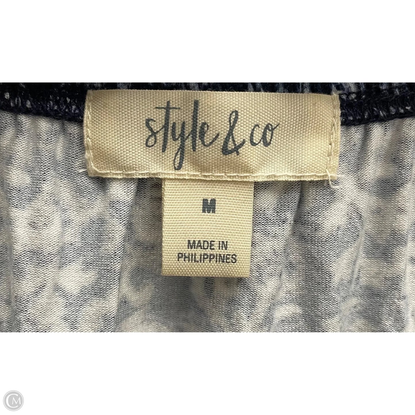 Top 3/4 Sleeve By Style And Company In Blue, Size: M
