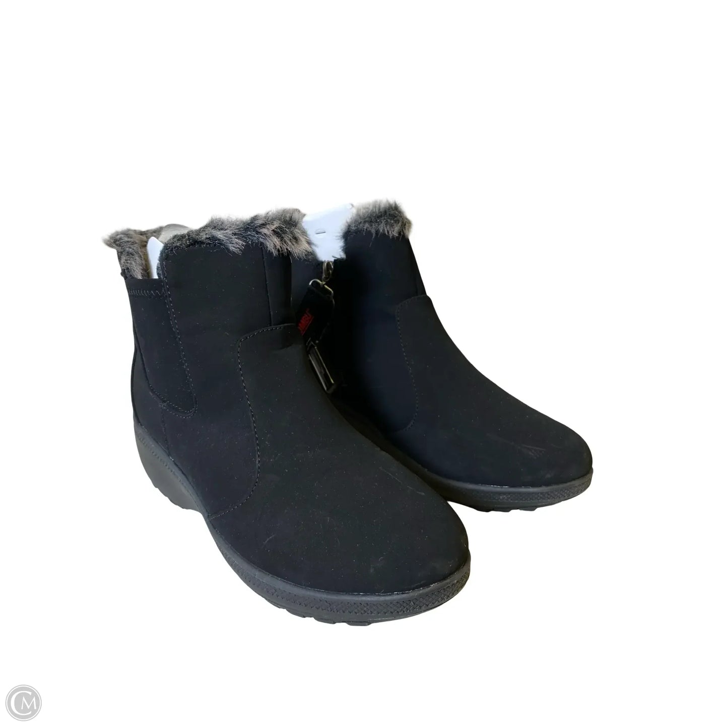 Boots Ankle Heels By Khombu In Black, Size: 10