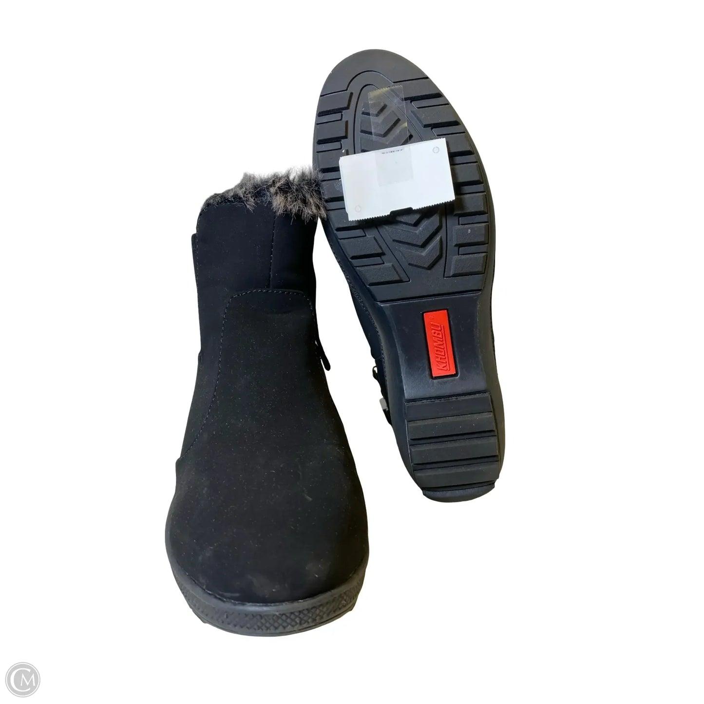 Boots Ankle Heels By Khombu In Black, Size: 10