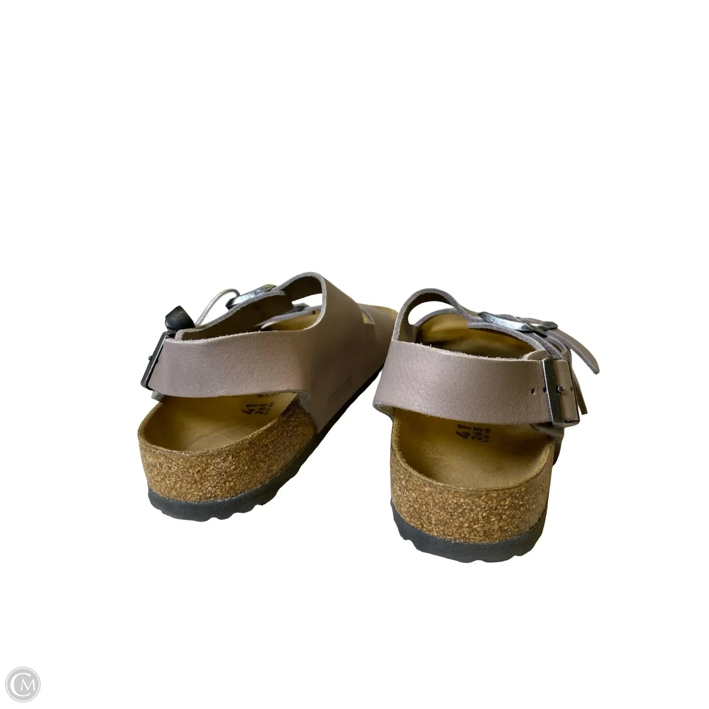 Sandals Flats By Birkenstock In Grey, Size: 10