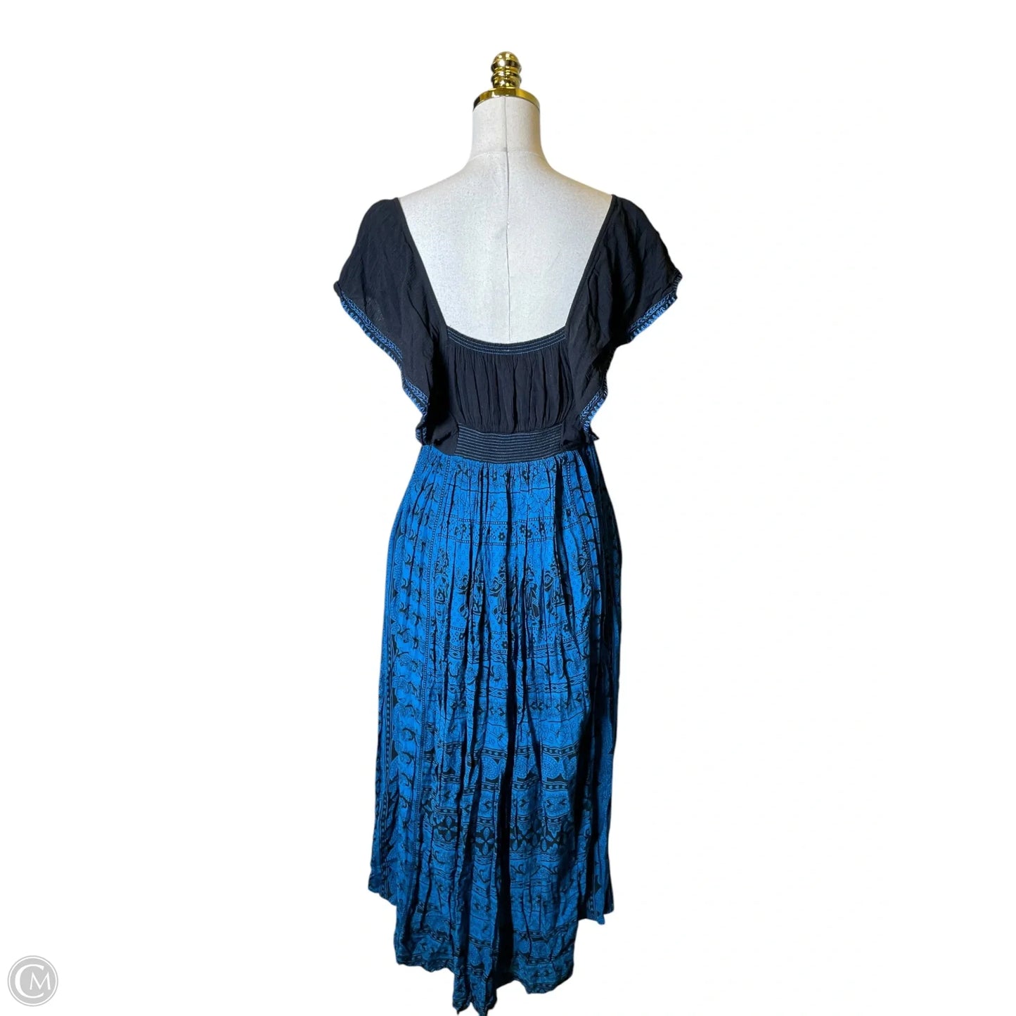Dress Casual Maxi By Free People In Black & Blue, Size: Xs
