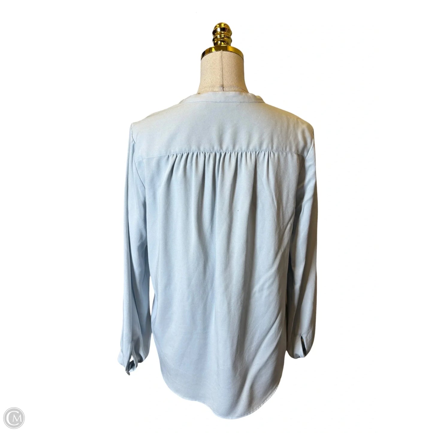 Blouse Short Sleeve By Uniqlo In Blue, Size: M
