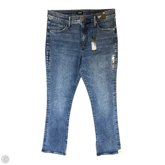 Jeans Straight By Express In Blue Denim, Size: 14