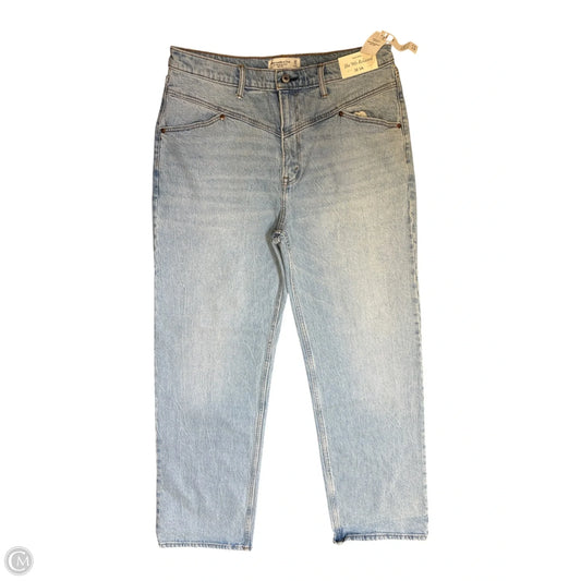 Jeans Straight By Abercrombie And Fitch In Blue Denim, Size: 14