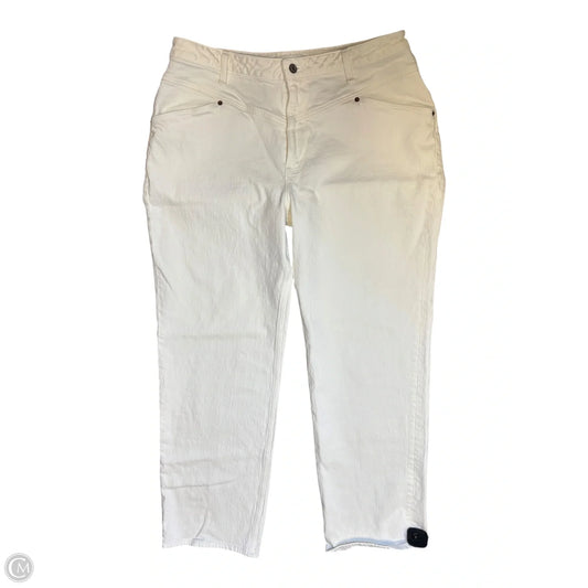 Jeans Wide Leg By Abercrombie And Fitch In White, Size: 16