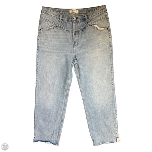 Jeans Wide Leg By Abercrombie And Fitch In Blue Denim, Size: 16