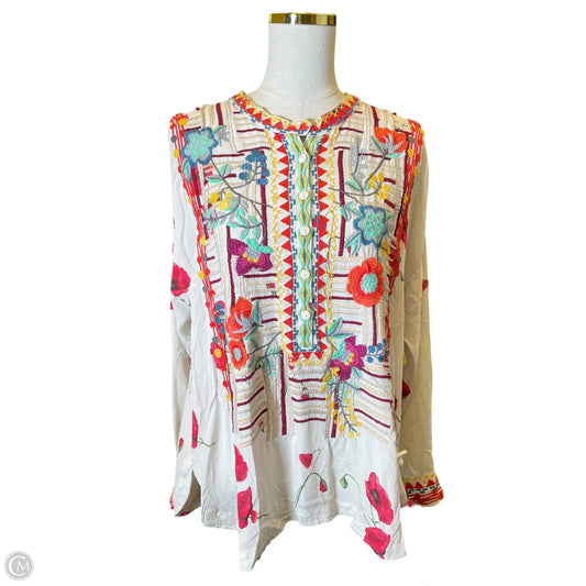 Top Long Sleeve Designer By Johnny Was In Multi-colored, Size: S