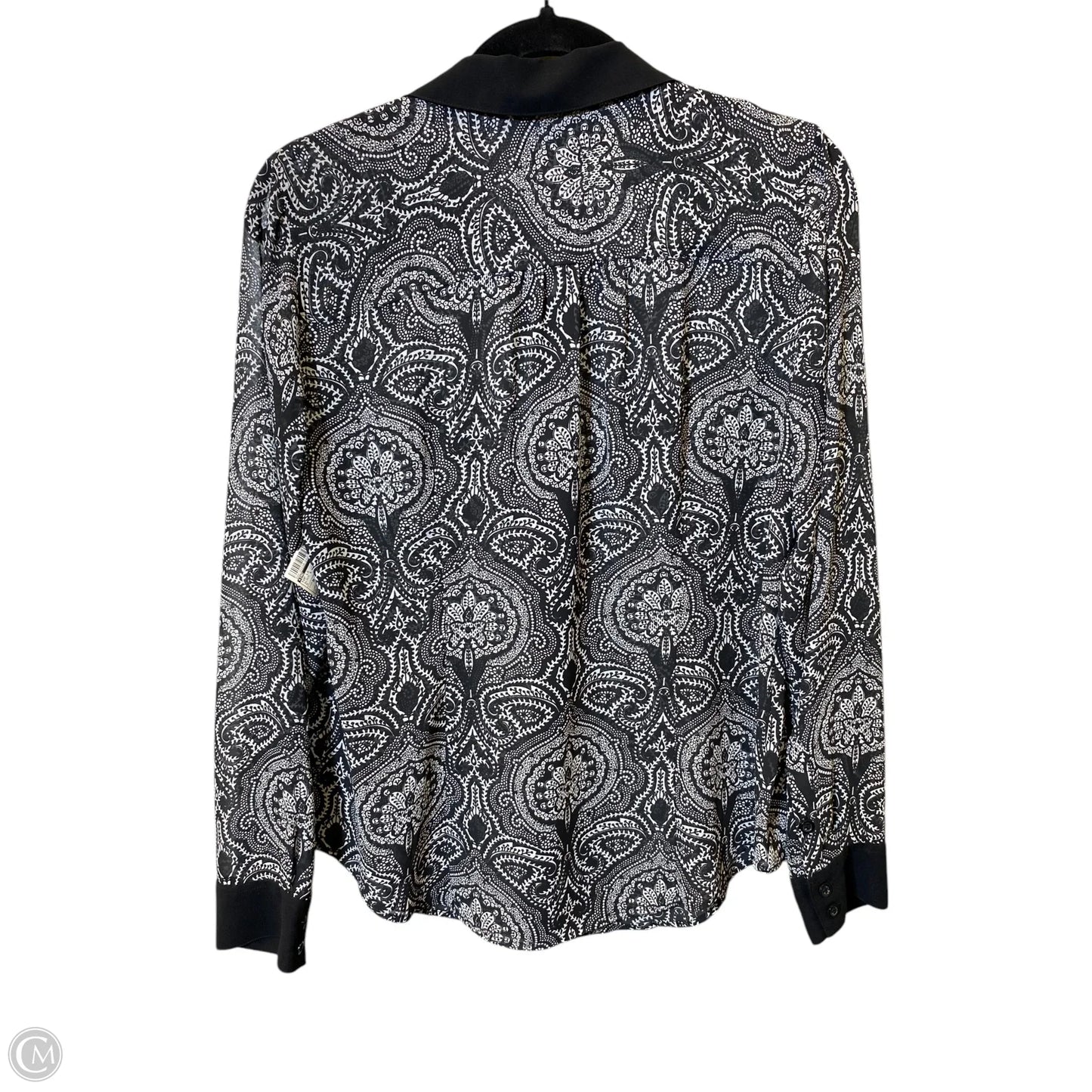 Top Long Sleeve By Inc In Black & White, Size: M