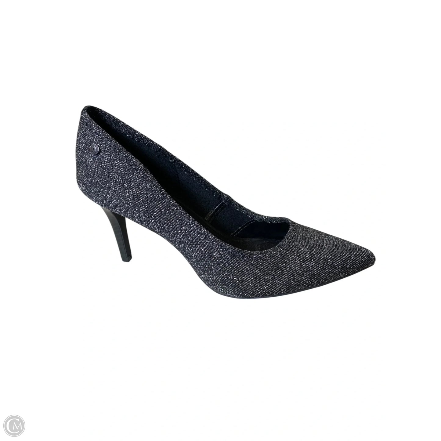 Shoes Heels Kitten By Simply Vera In Black & Silver, Size: 8