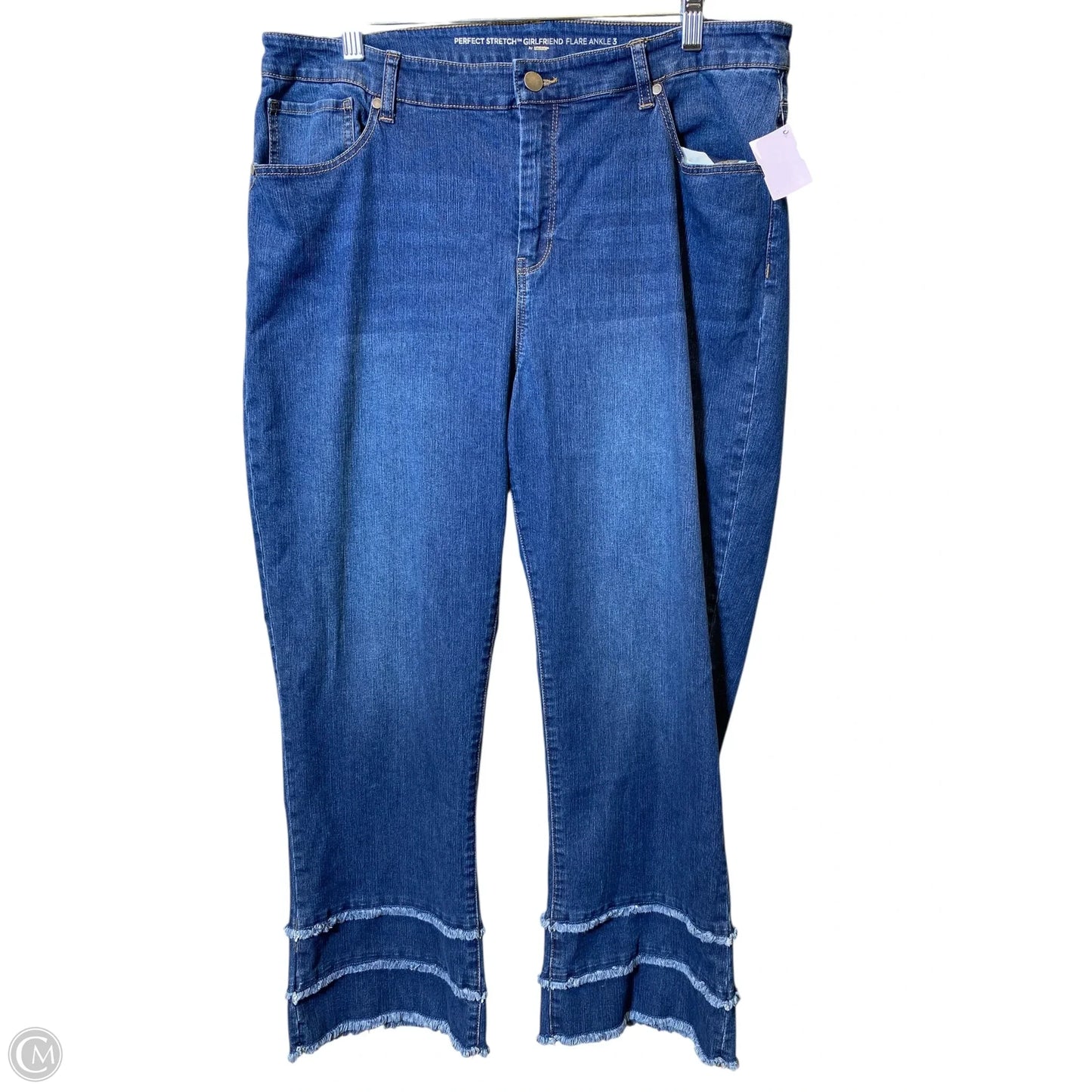 Jeans Flared By Chicos In Blue, Size: 16