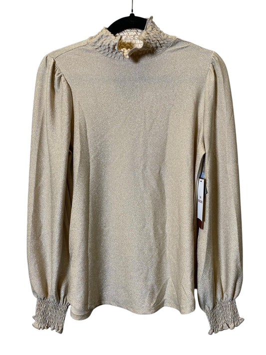 Blouse Long Sleeve By Clothes Mentor In Gold, Size: S