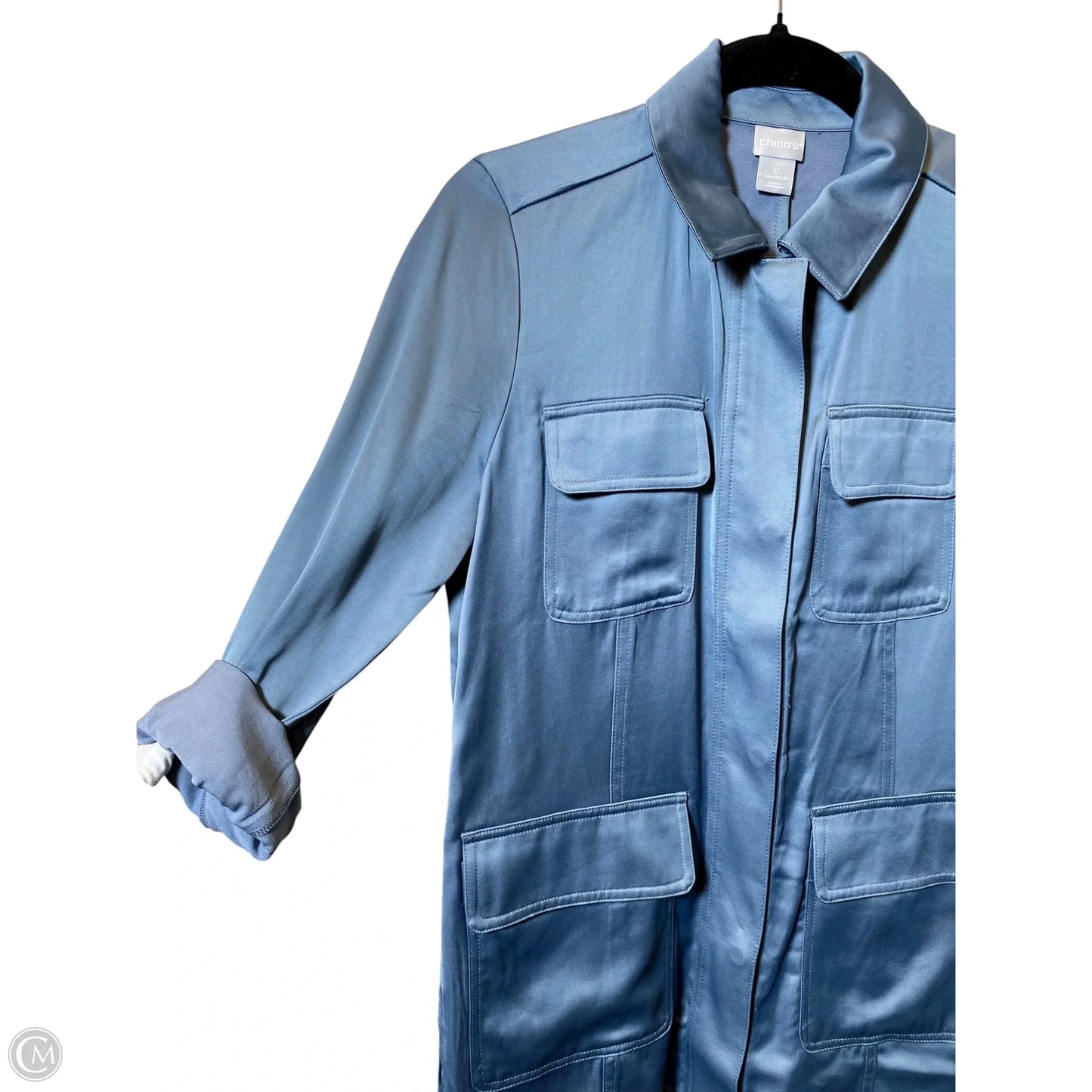 Jacket Other By Chicos In Blue, Size: S