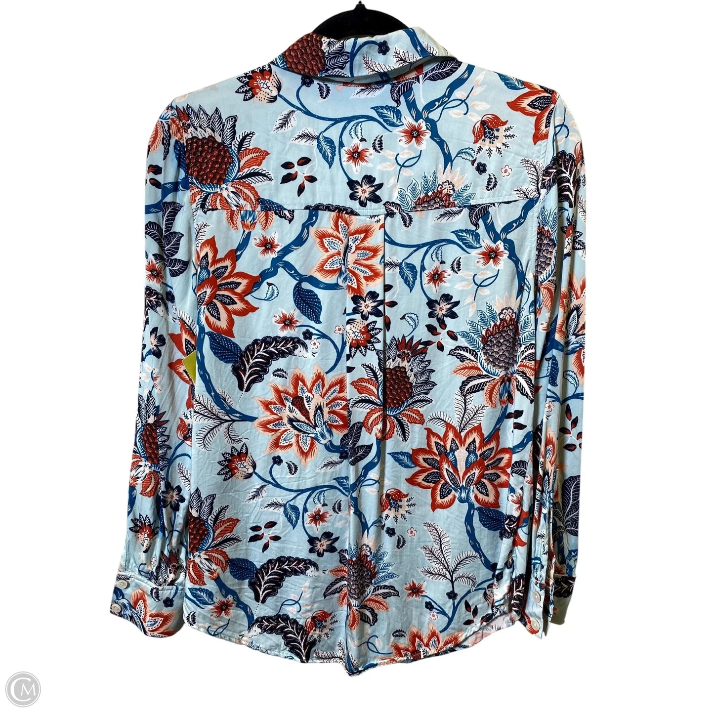 Blouse Long Sleeve By Chicos In Multi-colored, Size: S