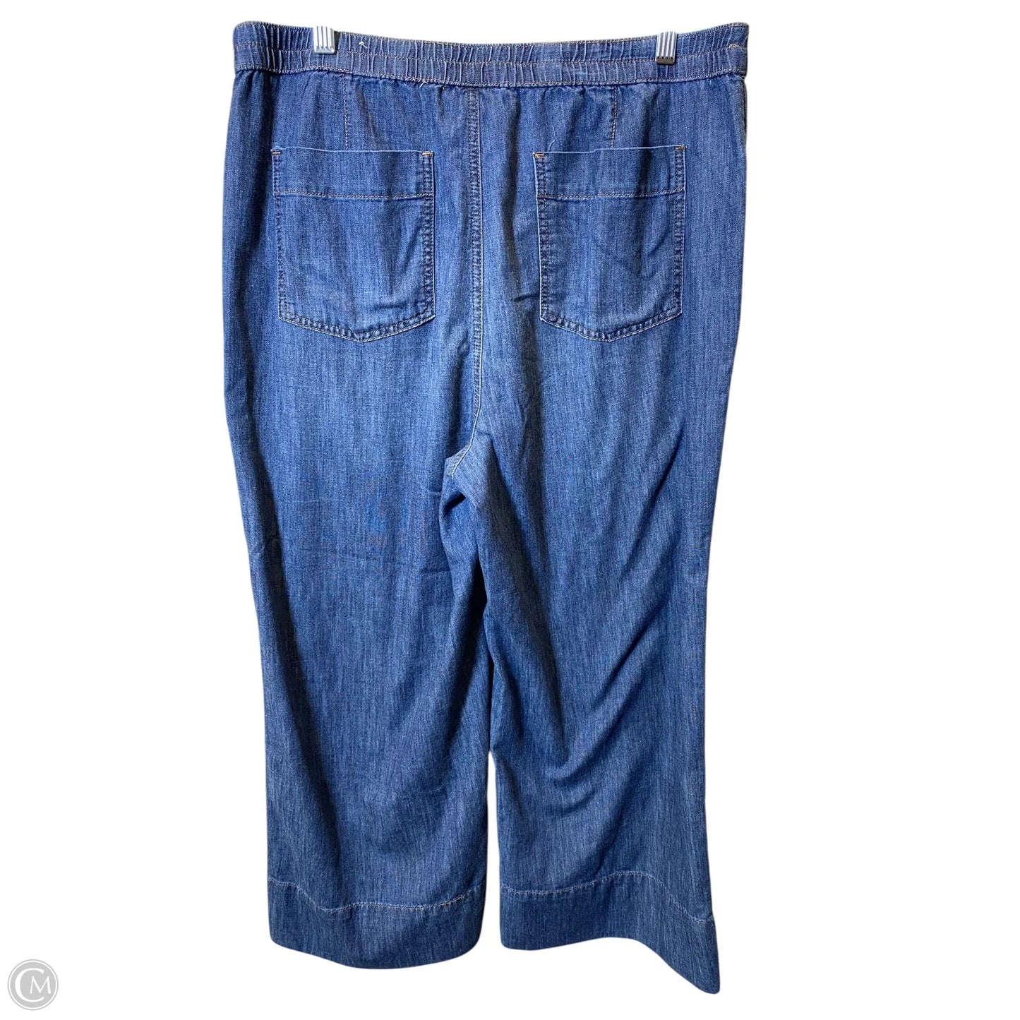 Jeans Cropped By Chicos In Blue Denim, Size: 14