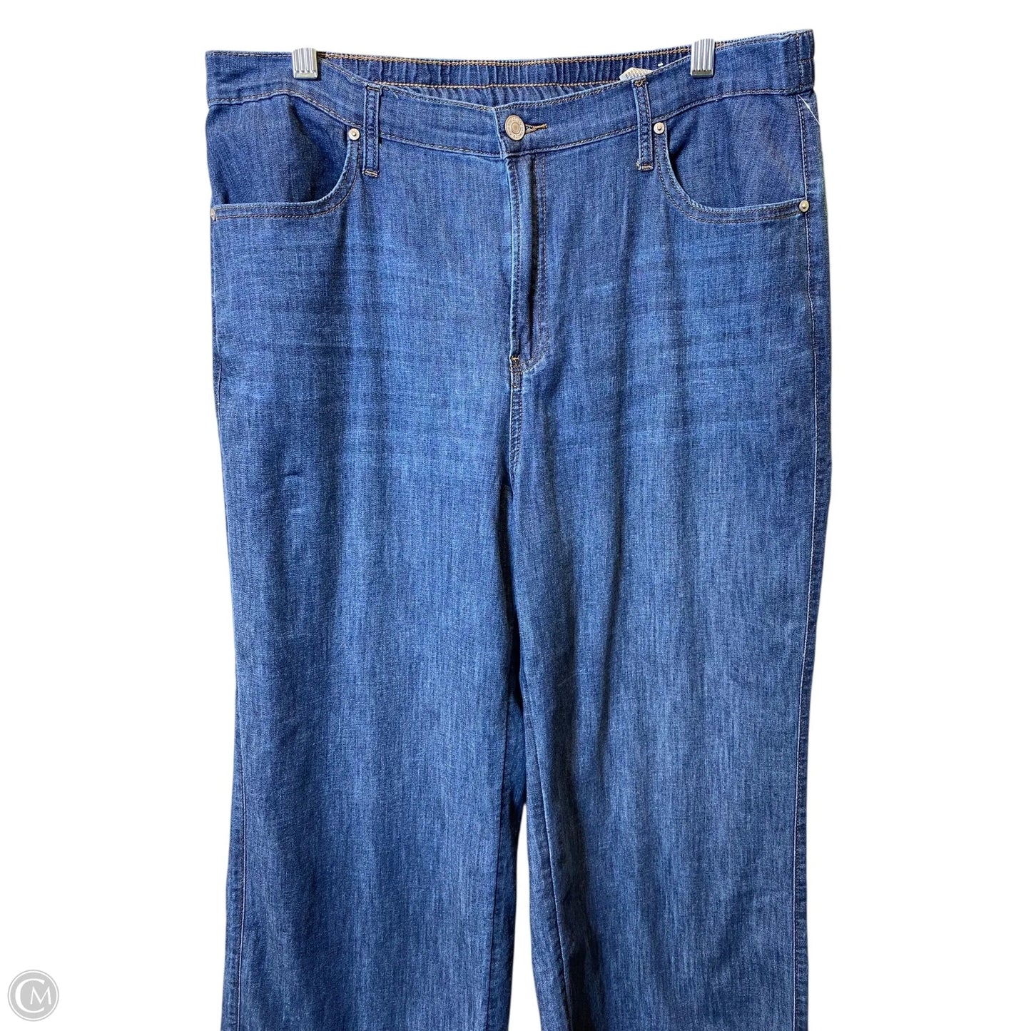 Jeans Cropped By Chicos In Blue Denim, Size: 14