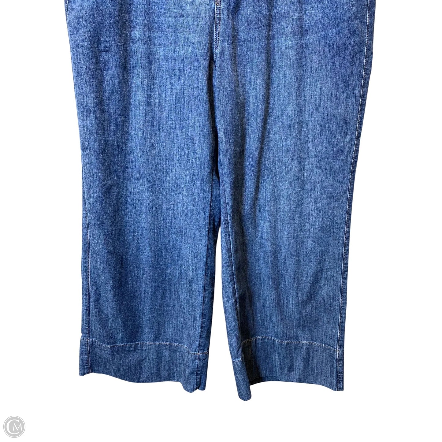Jeans Cropped By Chicos In Blue Denim, Size: 14
