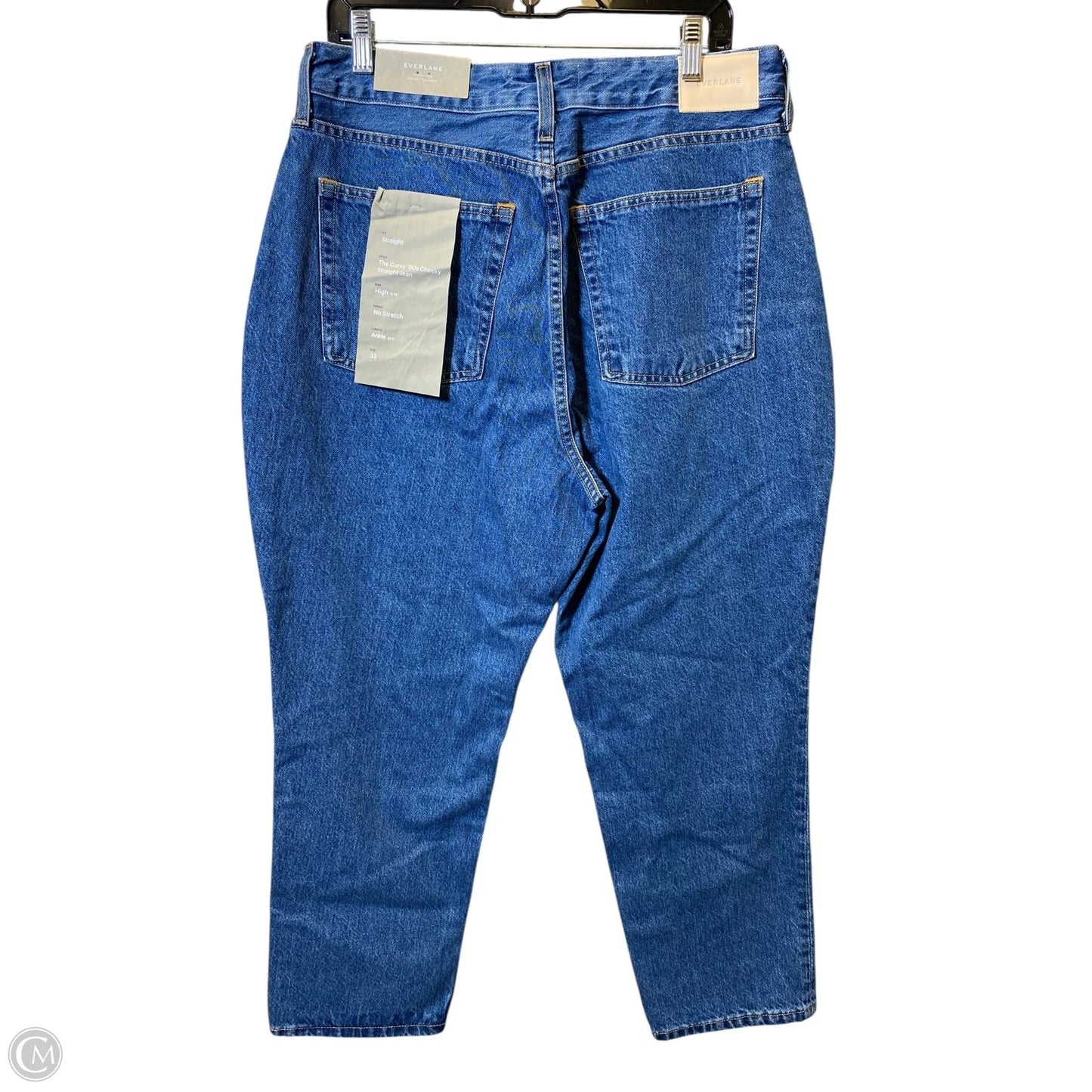 Jeans Straight By Everlane In Blue Denim, Size: 16