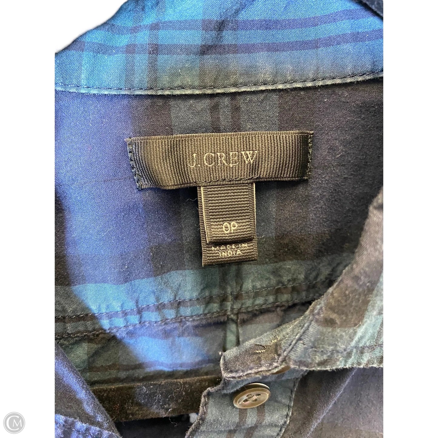 Top Long Sleeve By J. Crew In Plaid Pattern, Size: 0