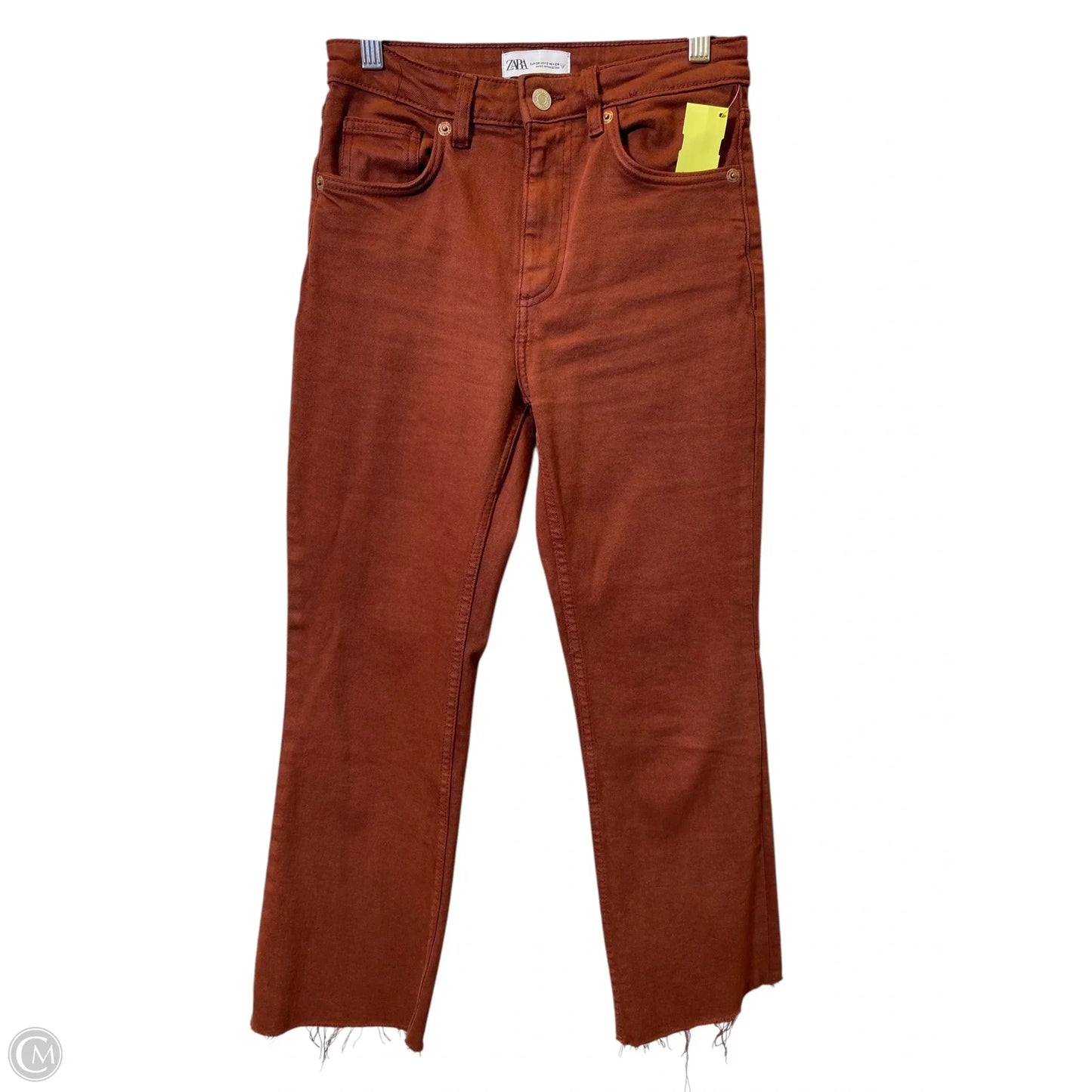 Jeans Straight By Zara In Brown, Size: 2