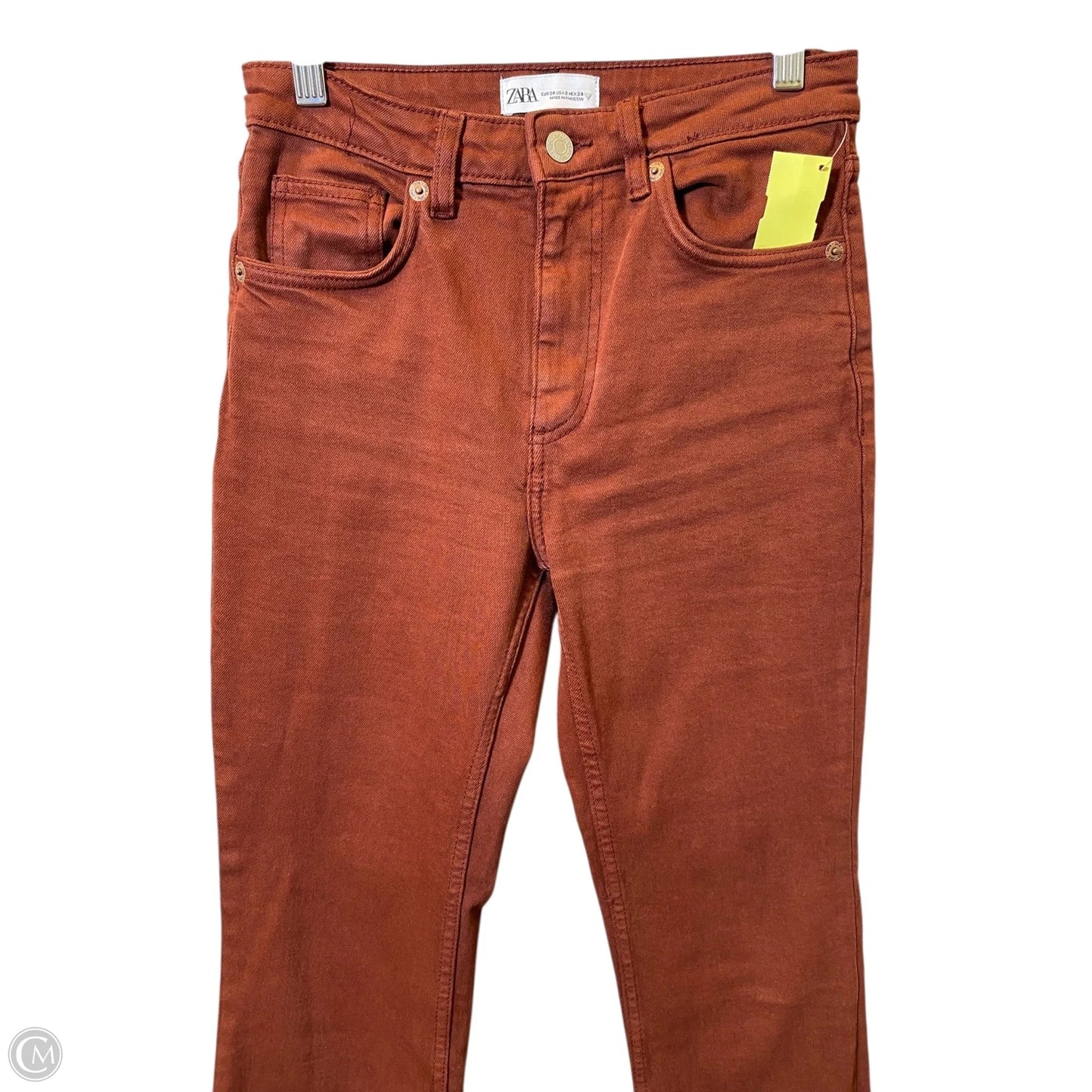 Jeans Straight By Zara In Brown, Size: 2