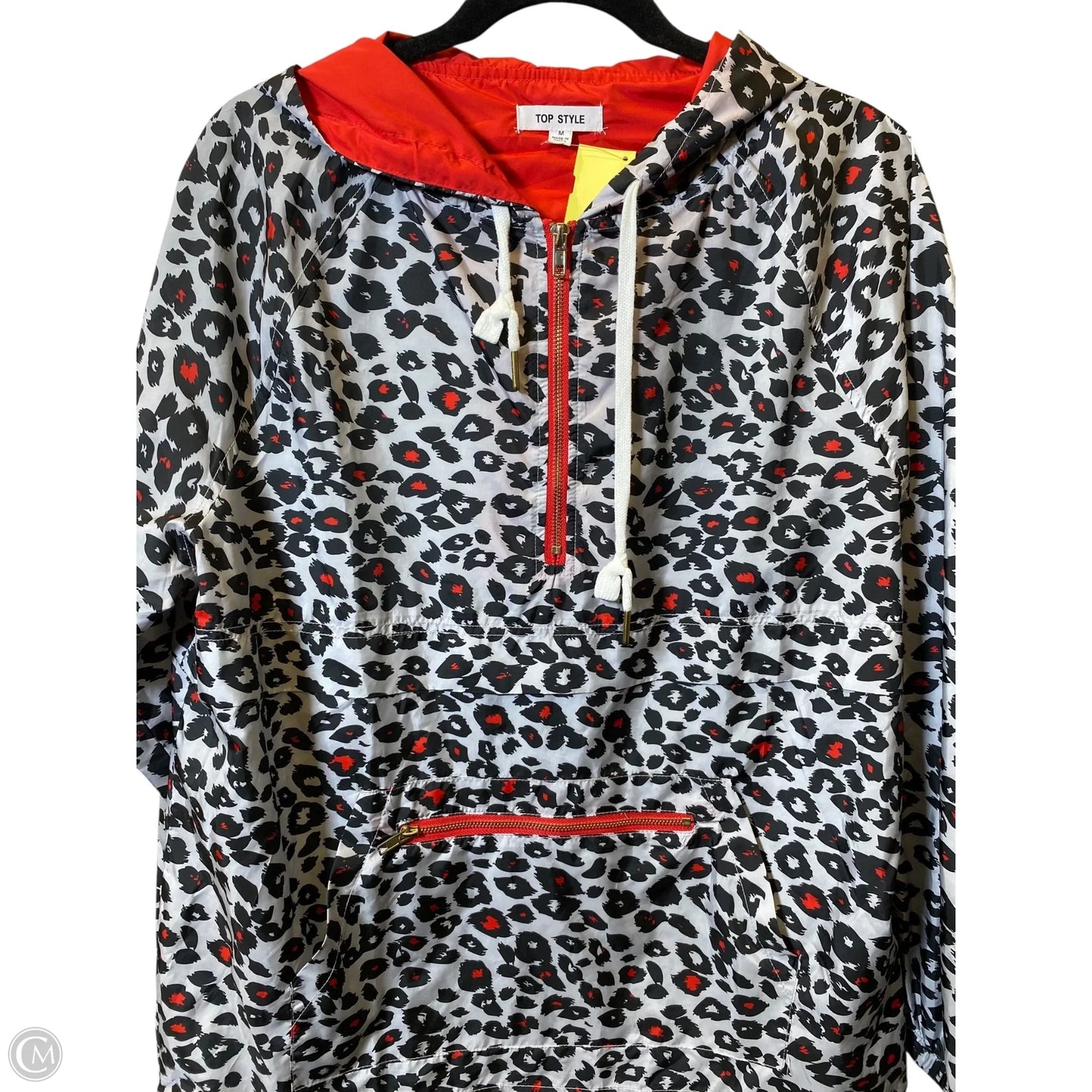 Athletic Jacket By Top Style In Animal Print, Size: M