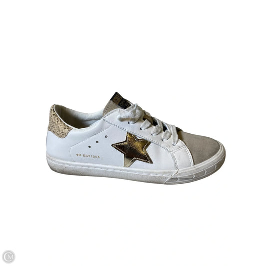 Shoes Flats By Vintage Havana In Gold & White, Size: 7