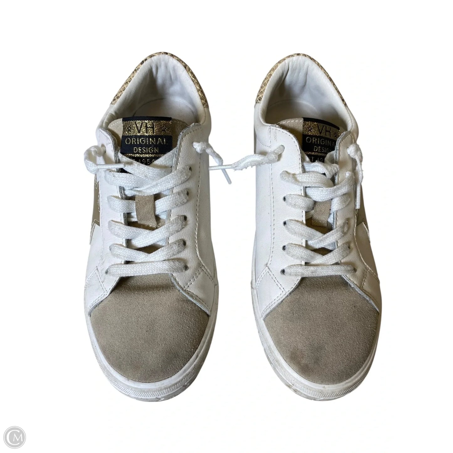 Shoes Flats By Vintage Havana In Gold & White, Size: 7