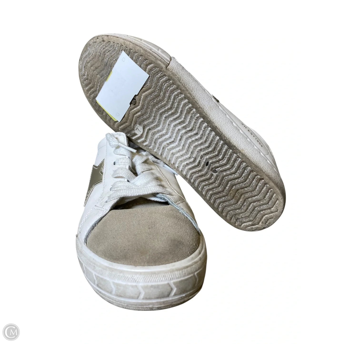 Shoes Flats By Vintage Havana In Gold & White, Size: 7