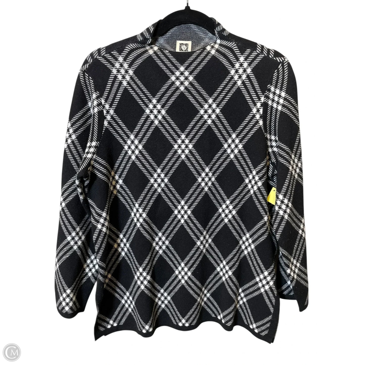 Sweater By Anne Klein In Black & White, Size: M