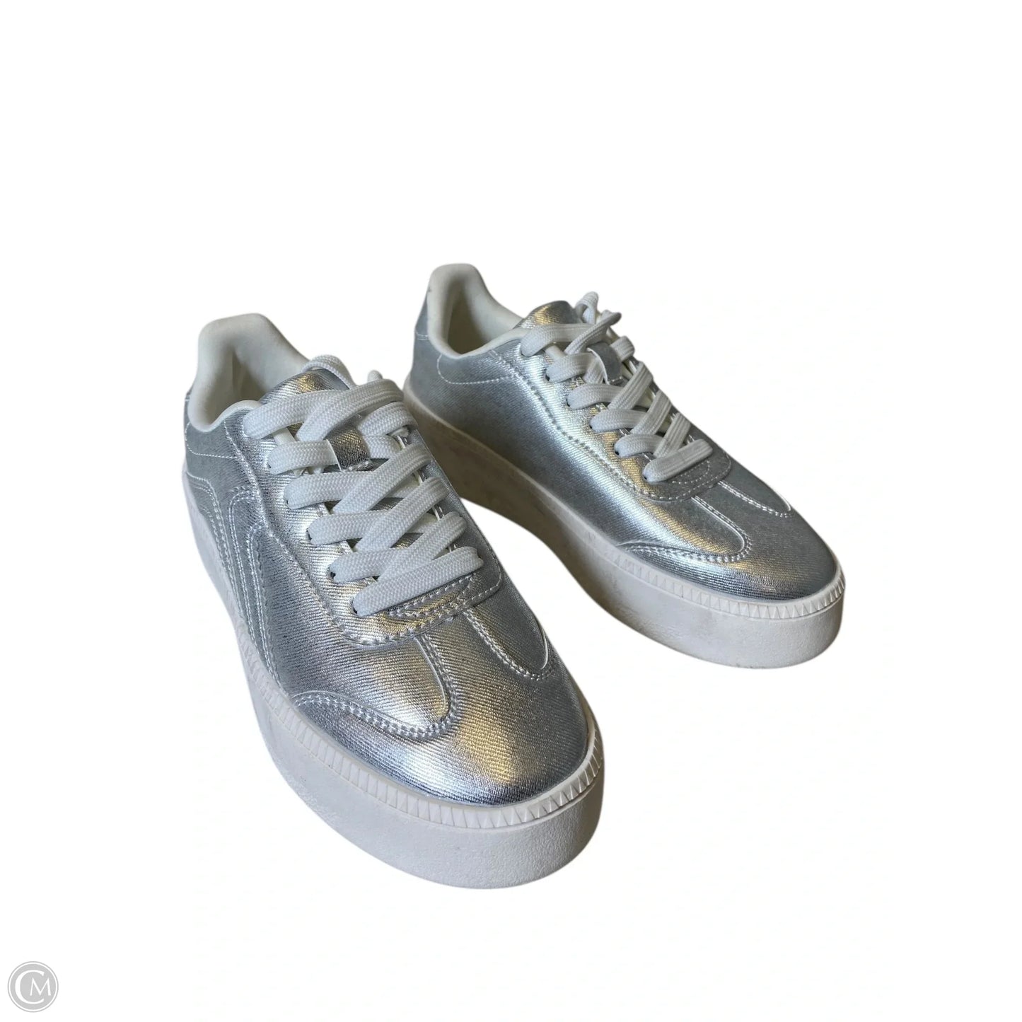 Shoes Flats By Clothes Mentor In Silver, Size: 6