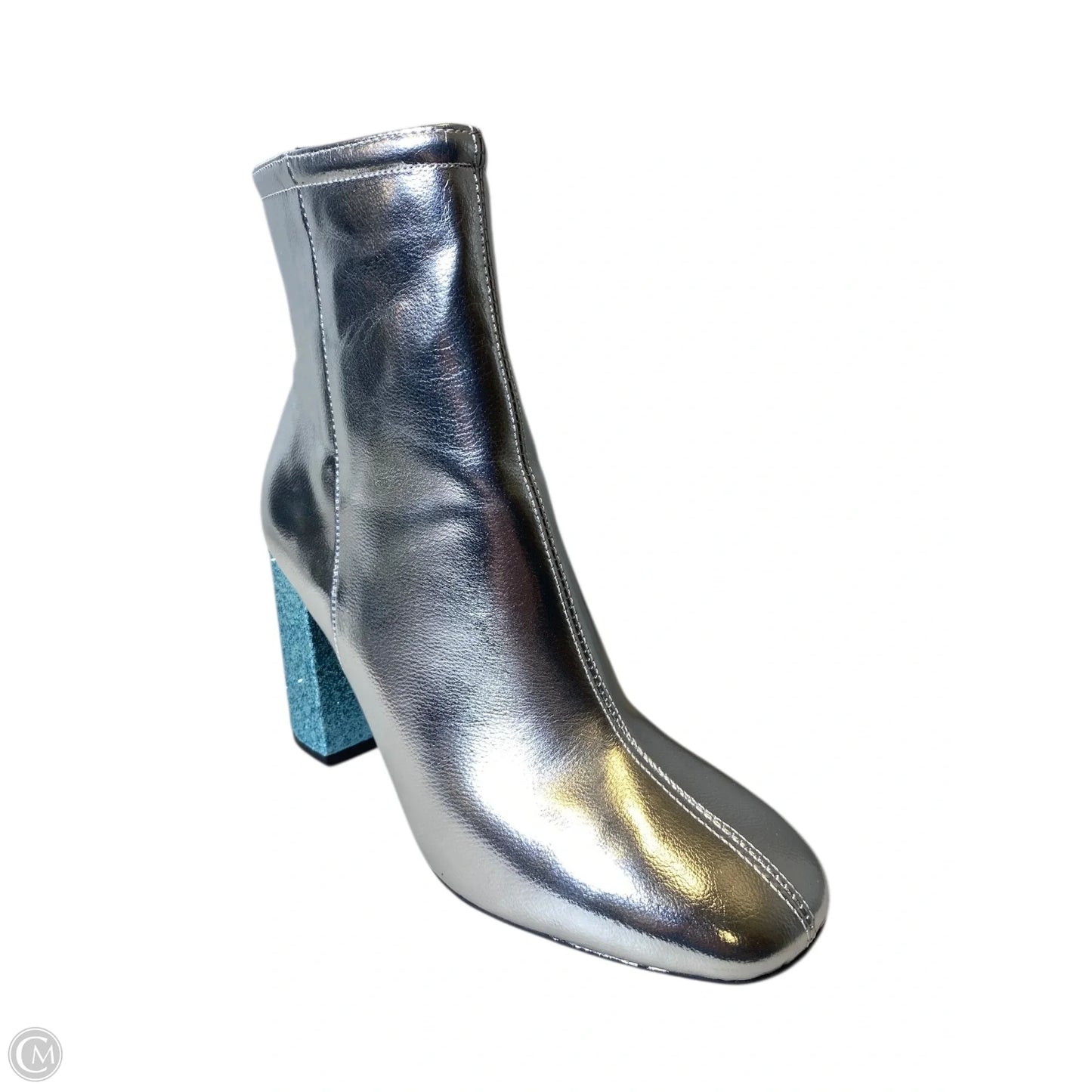 Boots Ankle Heels By Urban Outfitters In Silver, Size: 7