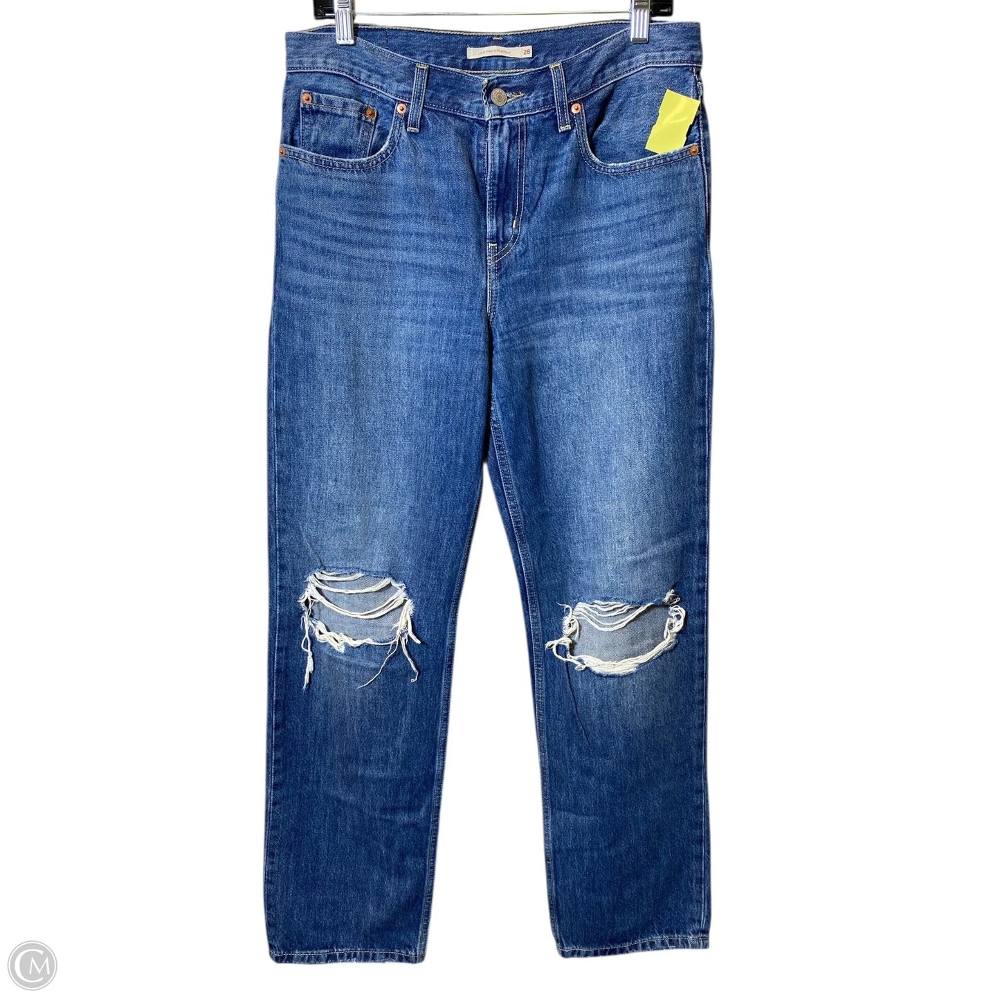 Jeans Straight By Levis In Blue Denim, Size: 6