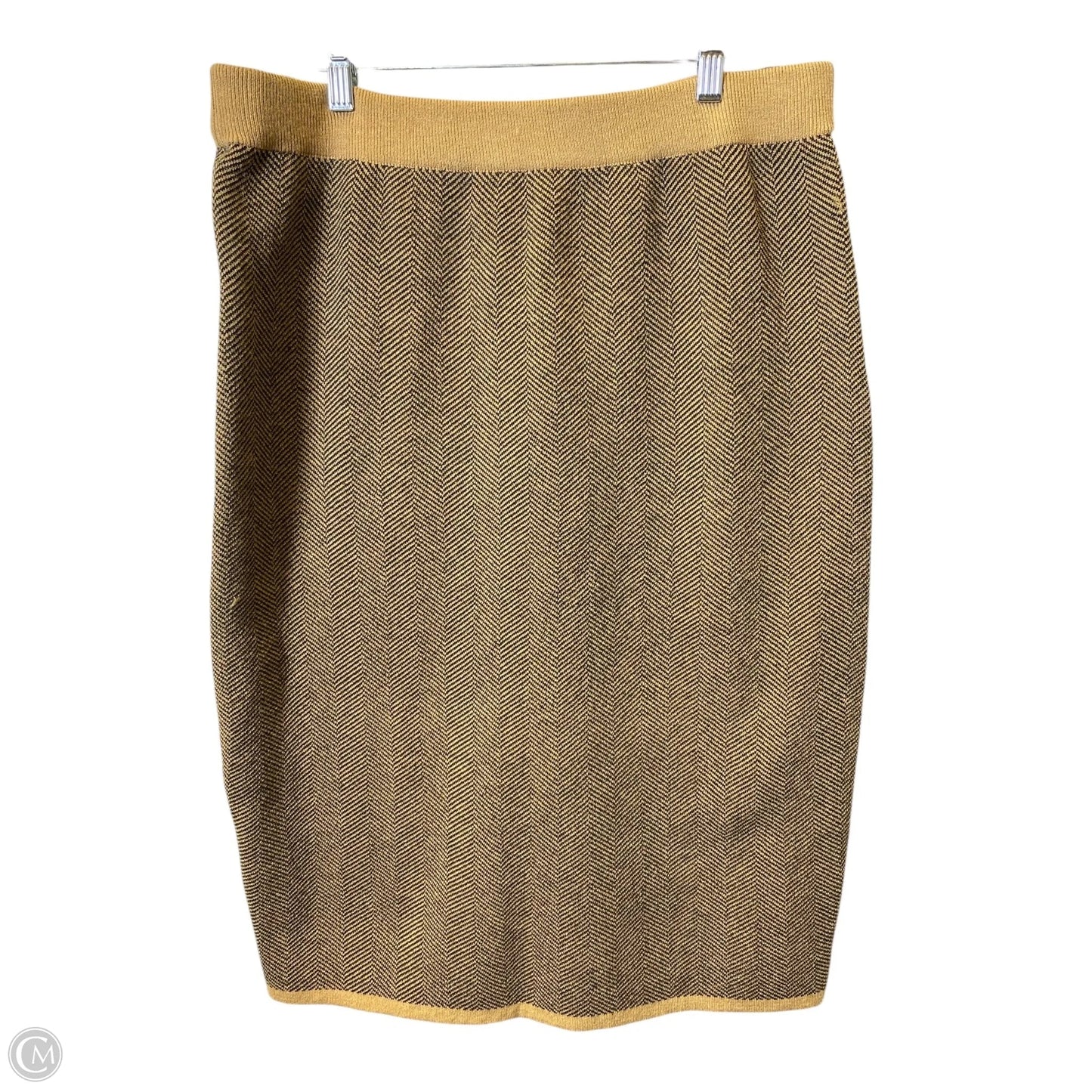 Skirt Midi By Clothes Mentor In Black & Tan, Size: Xl